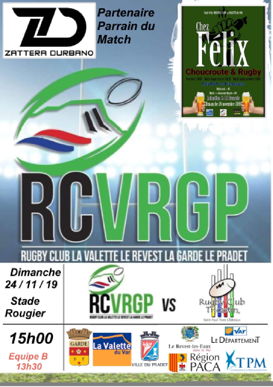 Match – Rugby Club La Valette Revest La Garde Le Pradet/ Rugby Club Tricastin