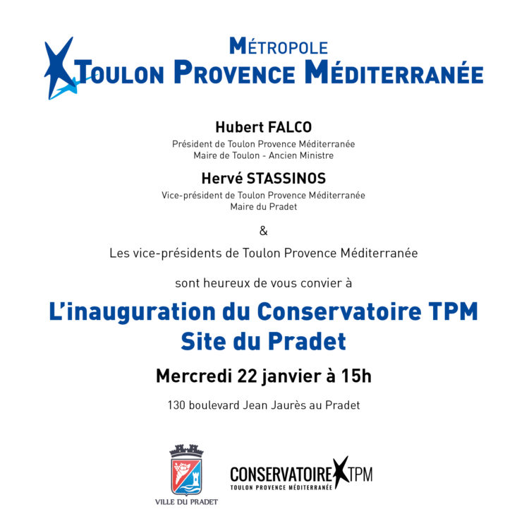 Invitation - Inauguration Conservatoire TPM