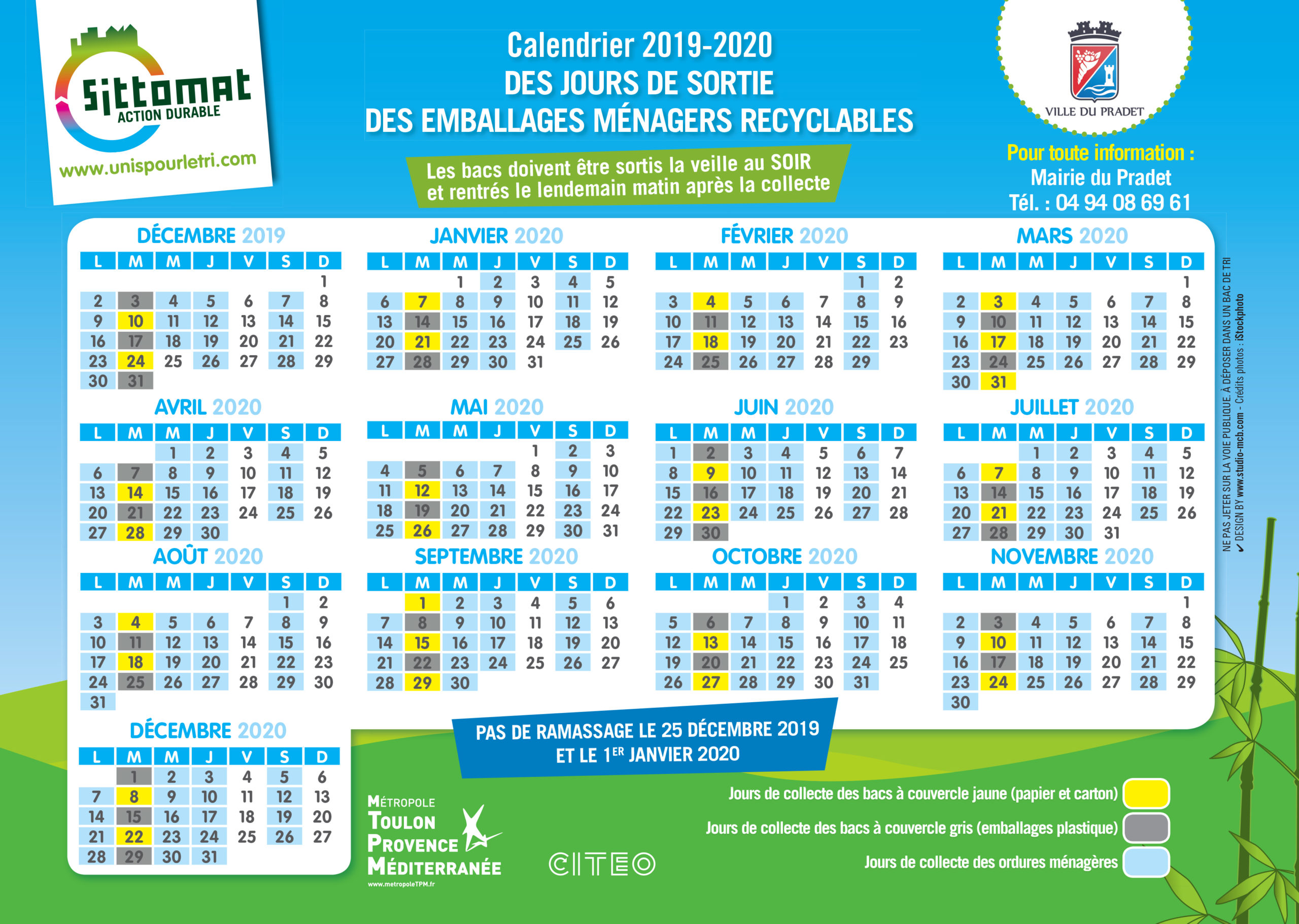 Calendrier 2021 Ramassage Poubelles Toulon | Calendrier avent