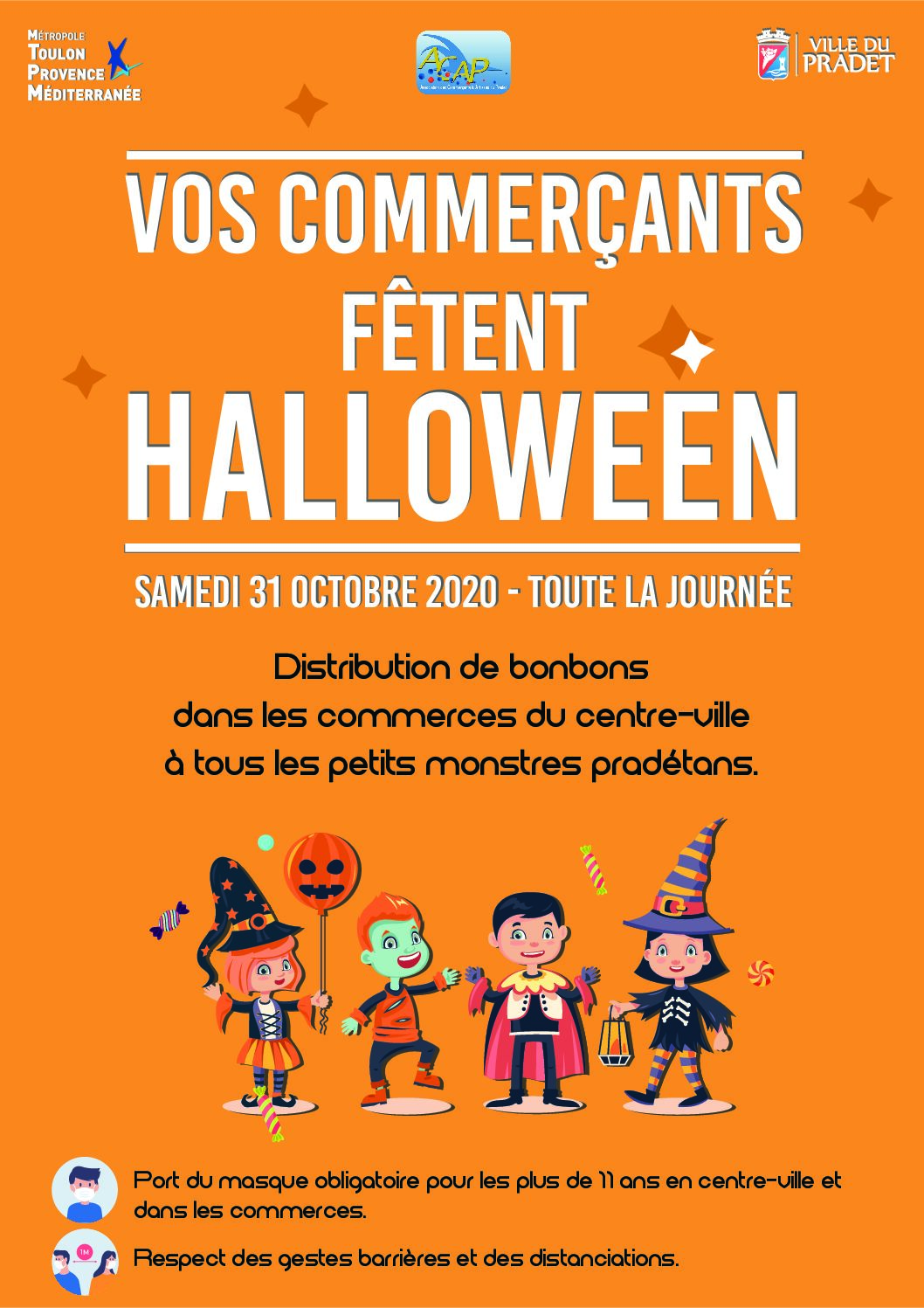 Halloween : distribution de bonbons chez les commerçants !