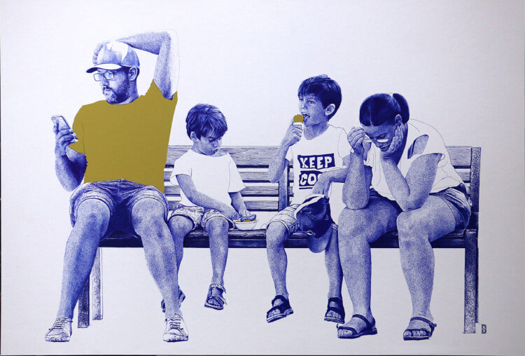Illustration au stylo bic de Stephane Dupuis
