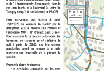 Information travaux – Rue Jean Jaurès et Boulevard De Lattre De Tassigny