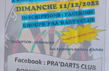Tournoi de fléchettes sur la place Flamenq