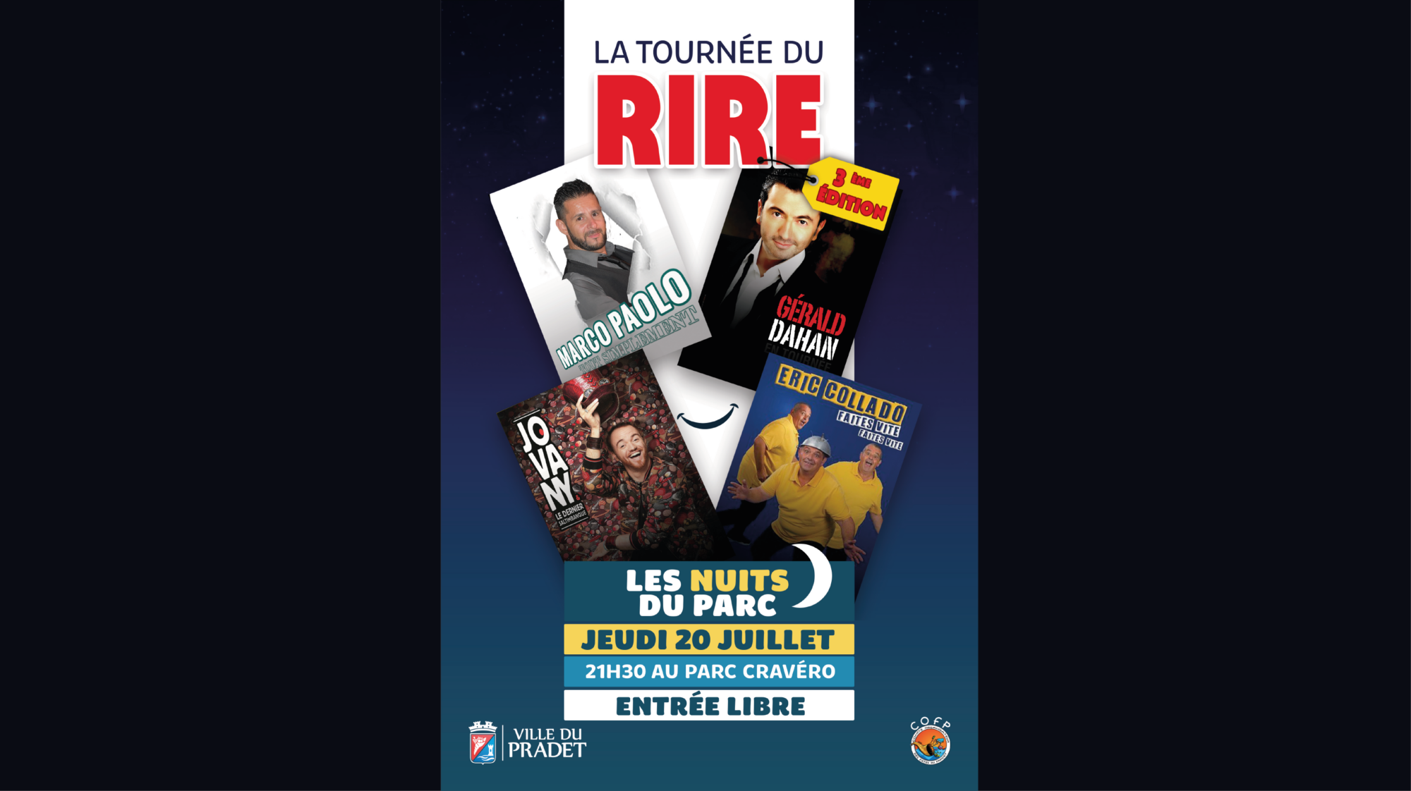 Les Nuits du Parc Tournée du rire Ville du Pradet