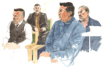 Conférence « Fenêtres sur Cour » croquis judiciaire – Rémi Kerfridin