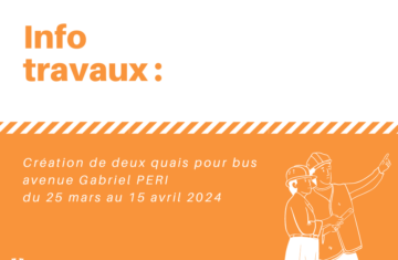 Info travaux : création de deux quais de bus avenue Gabriel Péri
