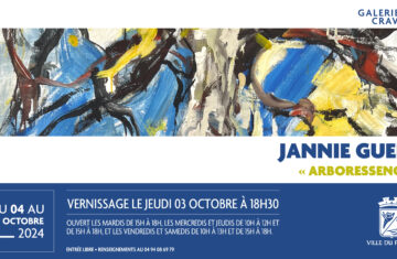 Exposition Jannie GUEDJ à la Galerie Cravéro