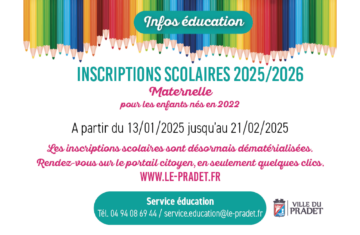 Service éducation – Inscriptions en maternelle