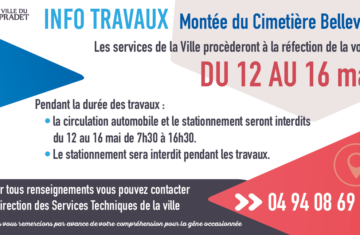Info travaux : travaux du 12 au 16 mai 2025
