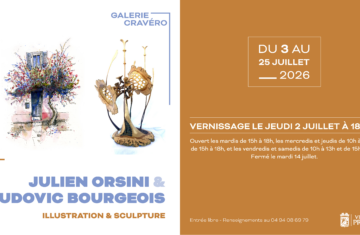 Exposition Ludovic BOURGEOIS et Julien ORSINI à la Galerie Cravéro