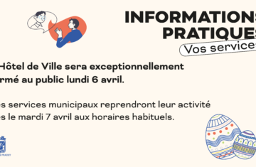 Fermeture de l&rsquo;Hôtel de Ville – Lundi 6 avril