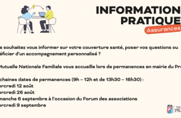 Mutuelle Nationale Familiale : permanences à l&rsquo;Hôtel de Ville