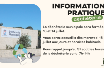 Fermeture exceptionnelle de la déchèterie