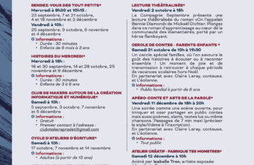 L&rsquo;agenda – Automne 2026